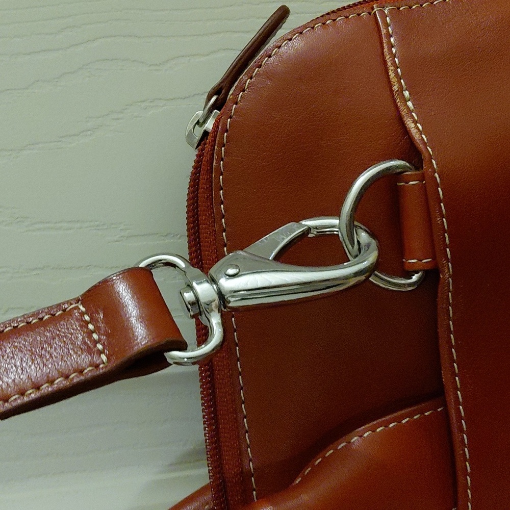 EUC Red Lodis Briefcase, Shoulder Strap & Handles, Pristine, See Note* - Picture 7 of 9